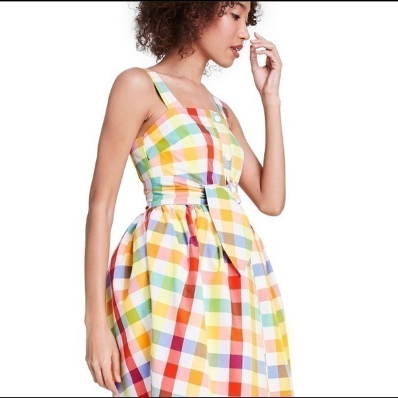 Christopher John Rogers Dresses & Skirts - Christopher John Rogers x Target Multicolor Madras Plaid Midi Dress NWT Size 2